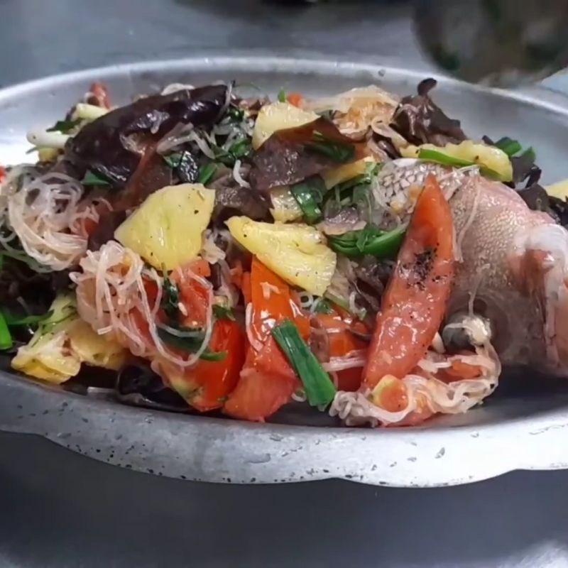 Bước 6 Thành phẩm Cá mú hấp cuốn bánh tráng