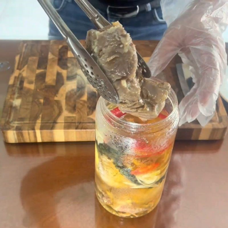 Bước 6 Thành phẩm Bắp bò ngâm mắm tiêu xanh