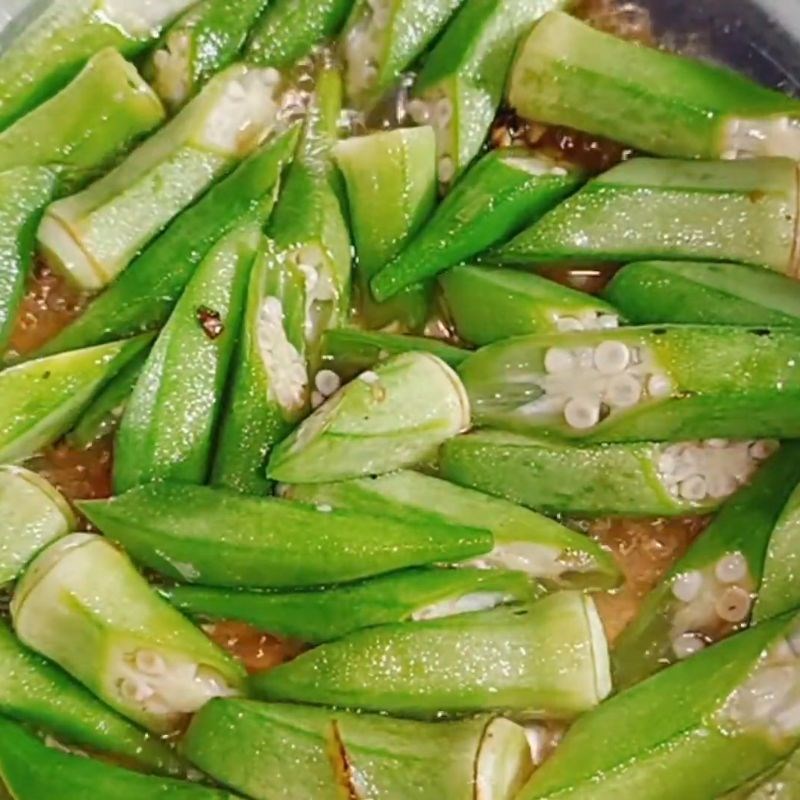 Bước 4 Thành phẩm Xào đậu bắp không nhớt