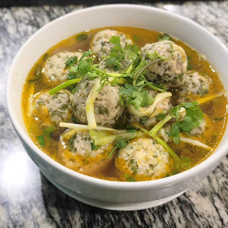 Bước 4 Thành phẩm Canh ngải cứu