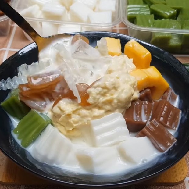 Bước 3 Thành phẩm Nước cốt dừa ăn chè