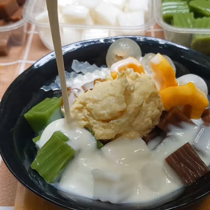 Bước 3 Thành phẩm Nước cốt dừa ăn chè