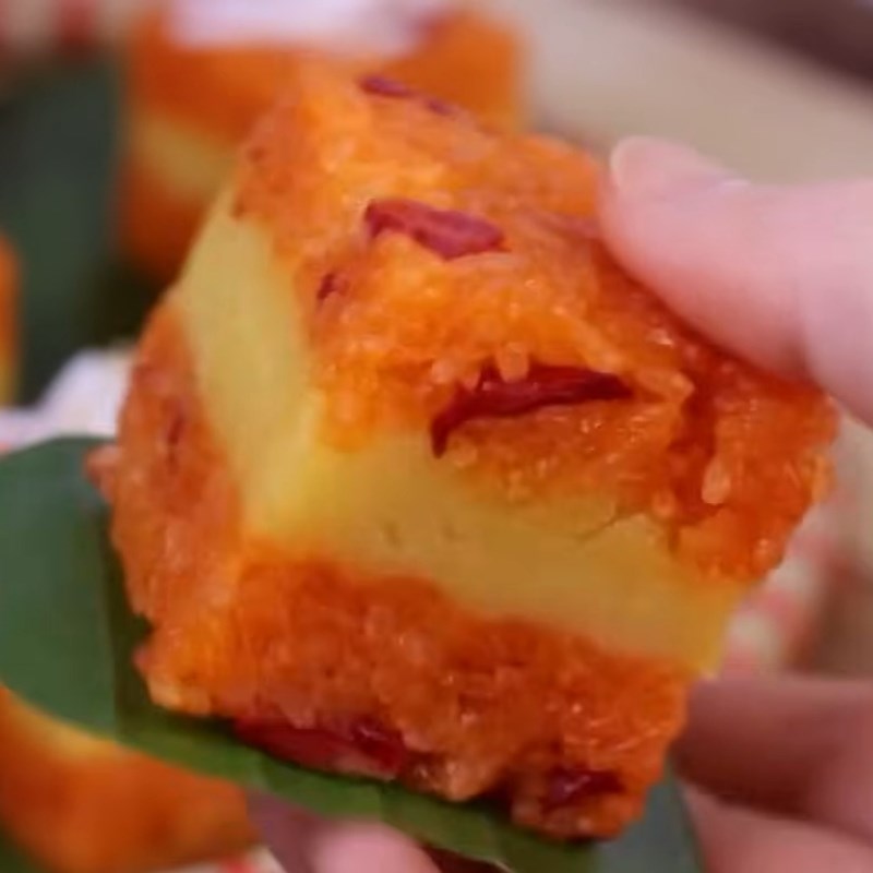 Bước 7 Thành phẩm Xôi gấc nước cốt dừa