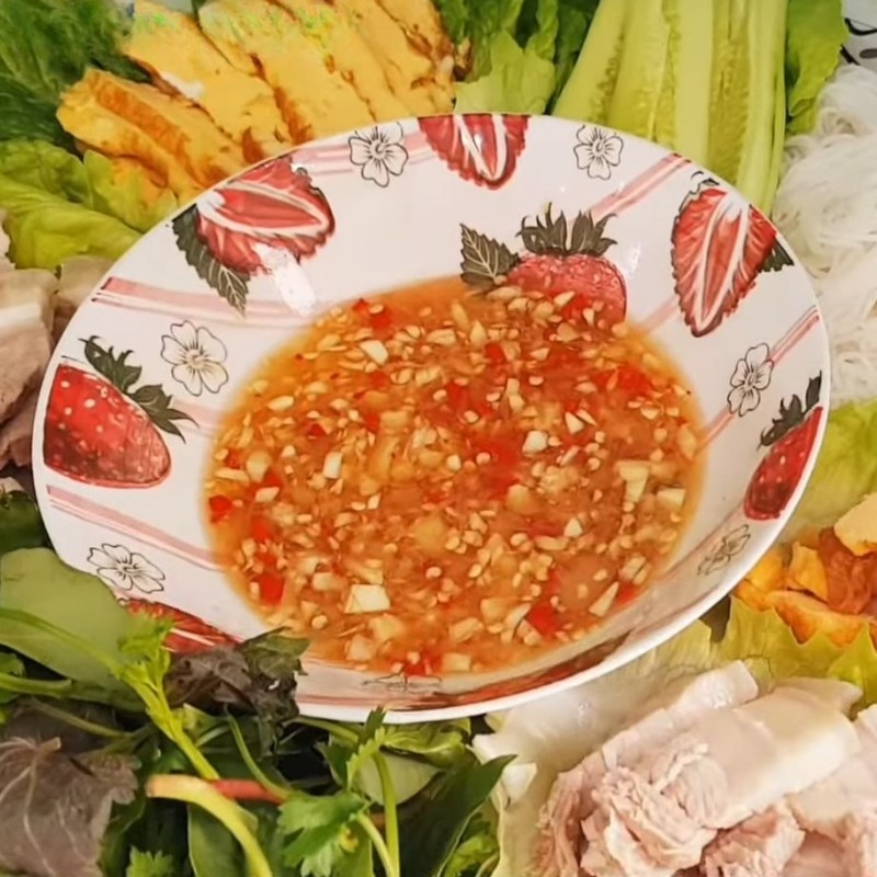 Bước 4 Thành phẩm Nước mắm chấm gỏi cuốn