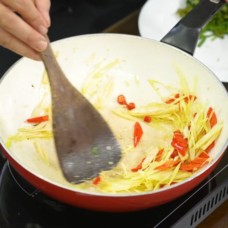 Bước 6 Xào ốc nhồi sả ớt Ốc nhồi xào sả ớt