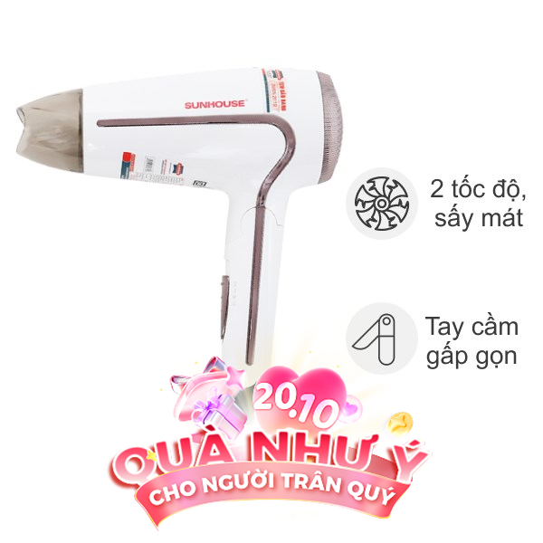 Máy sấy tóc 1500W Sunhouse SHD2308W