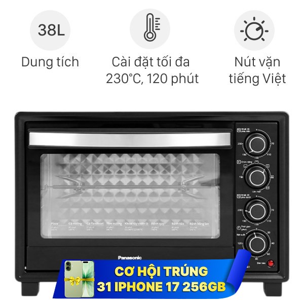 Lò nướng Panasonic NB-H3801KRA 38 lít