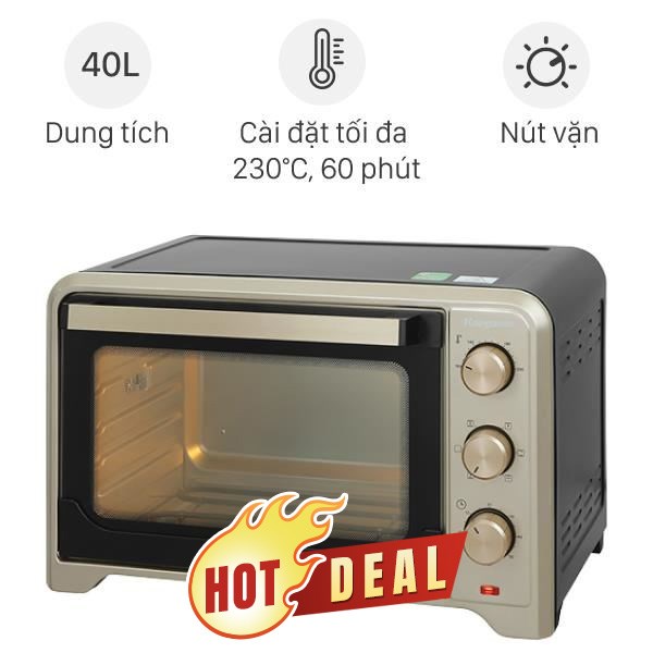 Lò nướng thùng Kangaroo 1600W KG4001 40 lít