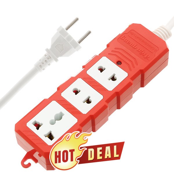 Ổ cắm điện Điện Quang 3 lỗ 5m ĐQ ESKHP 3RW