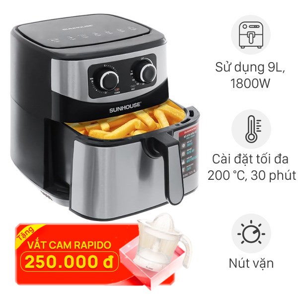 Nồi chiên không dầu Sunhouse SHD4035 9 lít