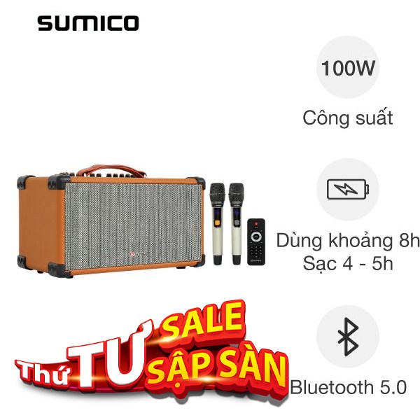 Loa karaoke xách tay Sumico BT-S52 100W