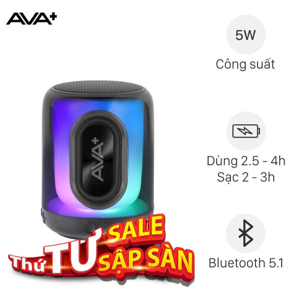 Loa Bluetooth AVA  Led K09