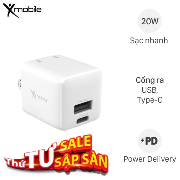 Sạc nhanh 2 cổng Xmobile DS255A