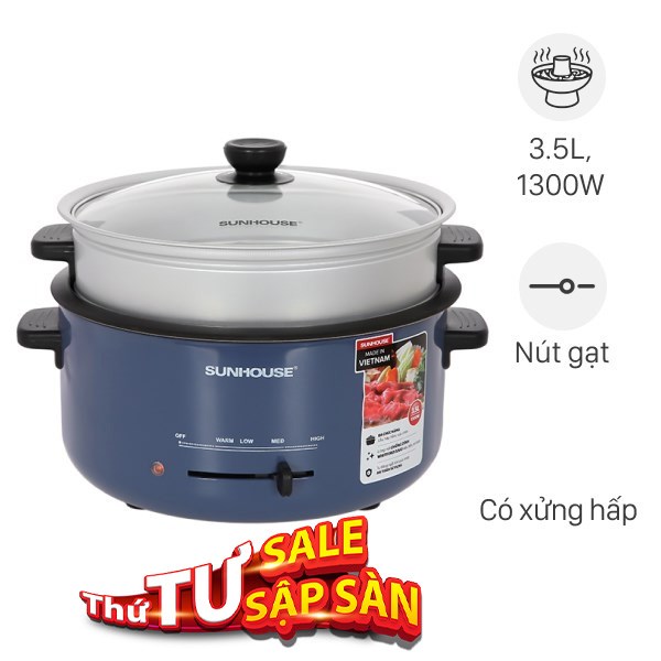 Nồi lẩu đa năng Sunhouse SHD4524 3.5 lít