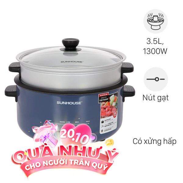 Nồi lẩu điện Sunhouse SHD4524 3.5 lít