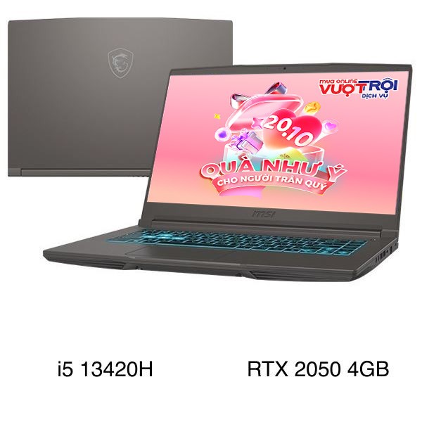 Laptop MSI Gaming Thin 15 B13UCX - 2080VN (i5 13420H, 16GB, 512GB, RTX 2050 4GB, Full HD 144Hz, Win11)