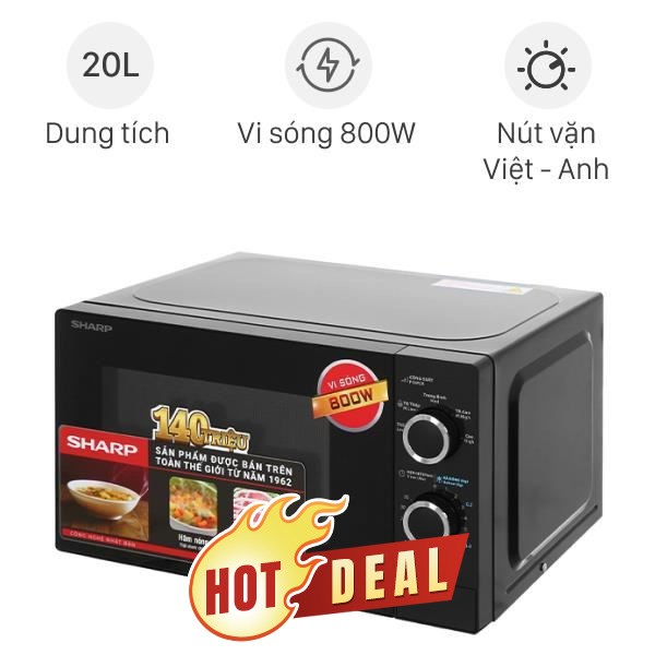 Lò vi sóng Sharp R-2029E-BK 20 lít