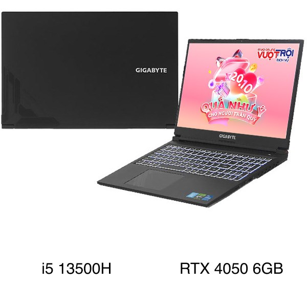 Laptop GIGABYTE Gaming G5 MF5 RC555 - 9RC55MF5FEIAA1VN0C0 (i5 13500H, 16GB, 512GB, RTX 4050 6GB, Full HD 144Hz, Win11)