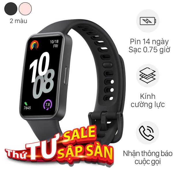 Vòng đeo tay thông minh Huawei Band 10 viền nhựa