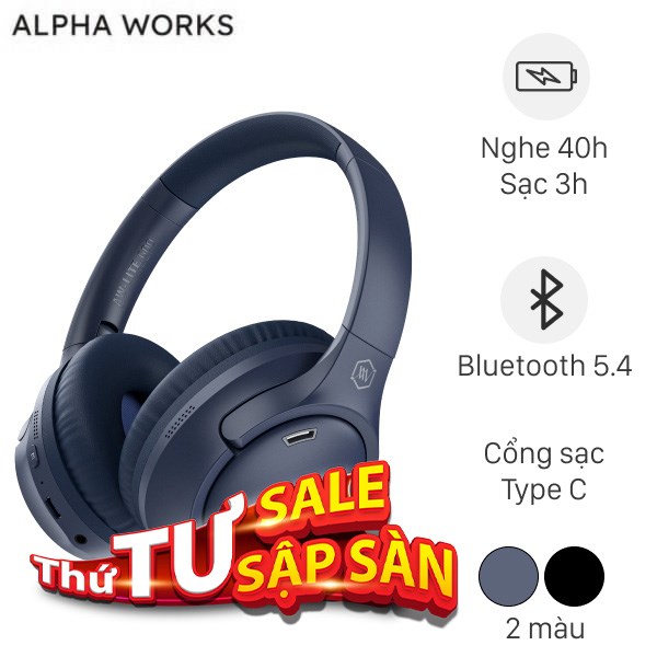 Tai nghe Bluetooth chụp tai Alpha Works AW LITE 600
