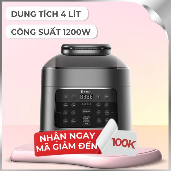 Nồi chiên không dầu kết hợp áp suất Elmich AFE-1808 4 lít