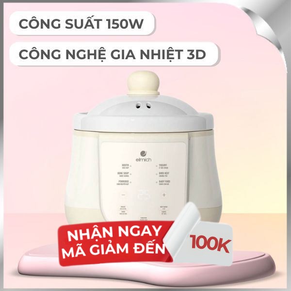 Nồi nấu chậm Elmich 1 lít SCE-8524OL