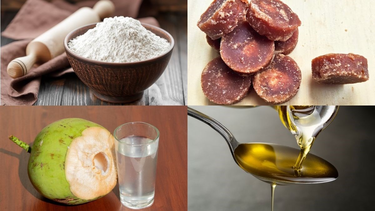 Nguyên liệu món ăn bánh bò bằng bột gạo