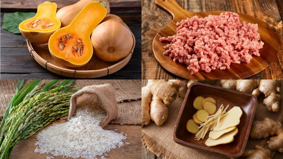 Nguyên liệu món ăn cháo cho bé 7 tháng