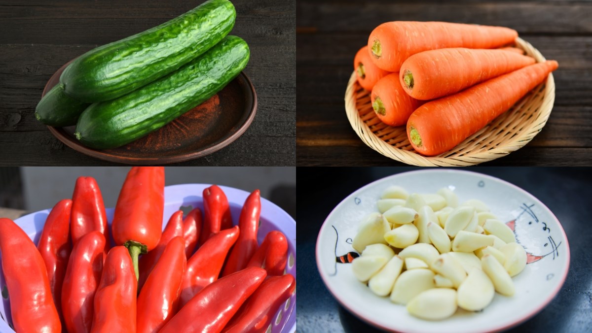 Nguyên liệu món ăn dưa leo muối chua ngọt