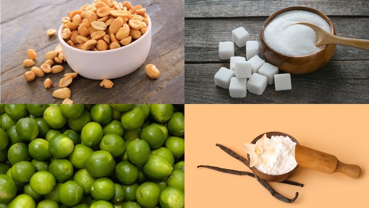 Nguyên liệu món ăn kẹo kéo đậu phộng