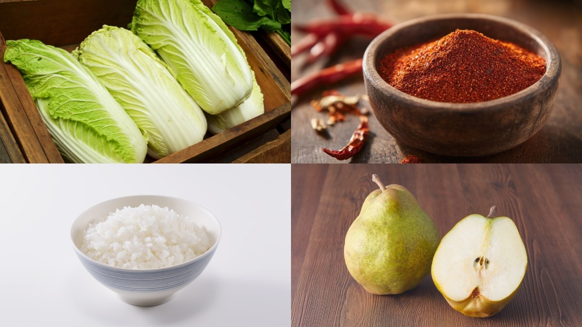 Nguyên liệu món ăn kim chi không cần bột nếp