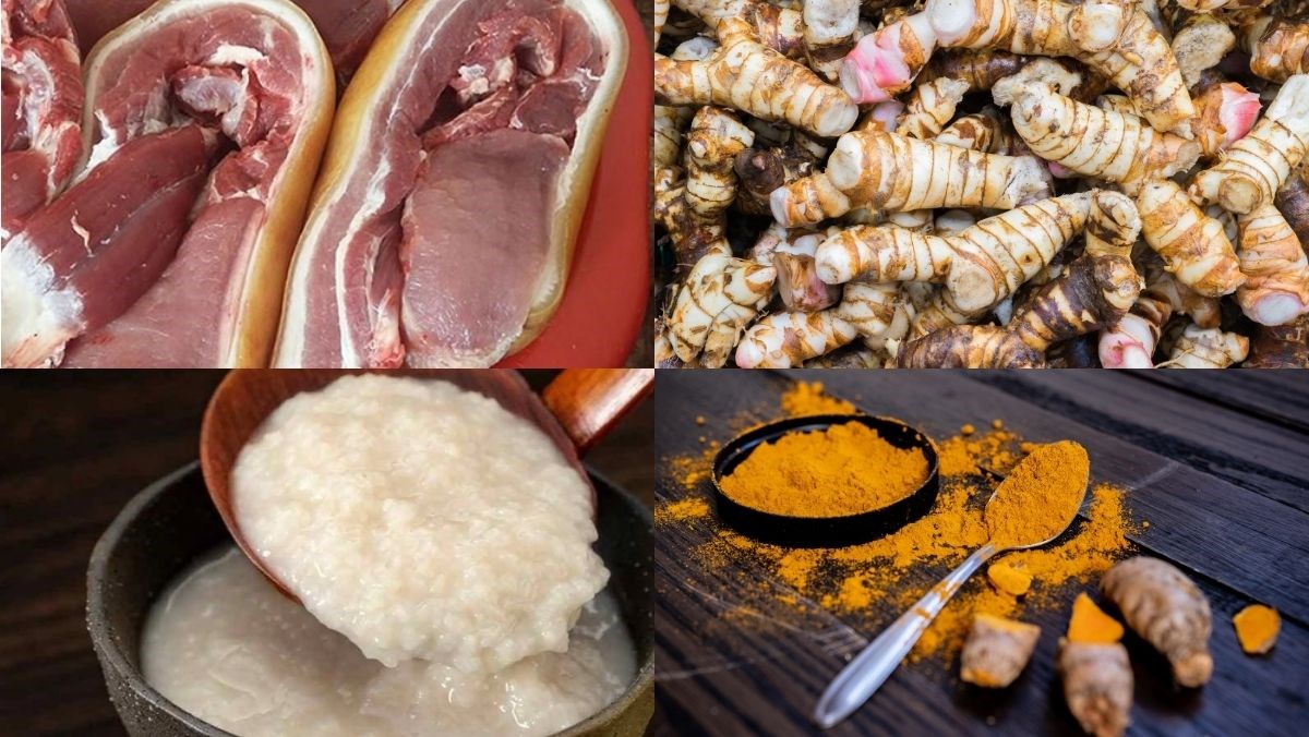 Nguyên liệu món ăn lợn mán hấp