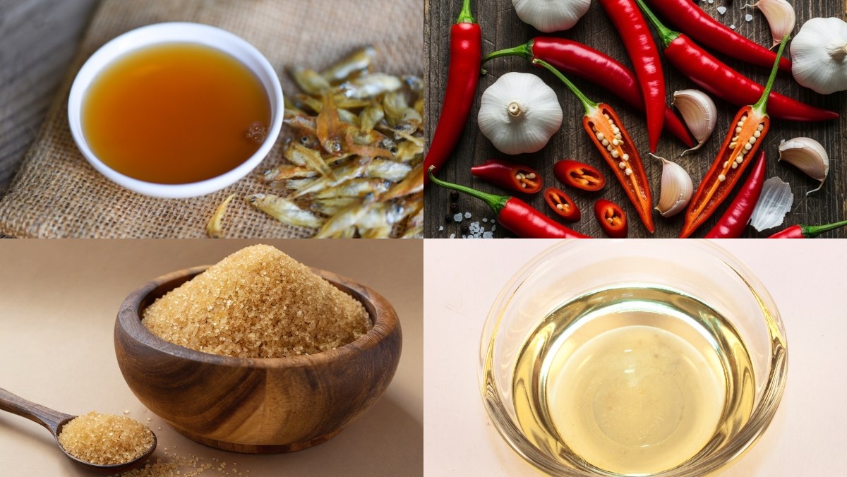 Nguyên liệu món ăn nước mắm đặc kẹo