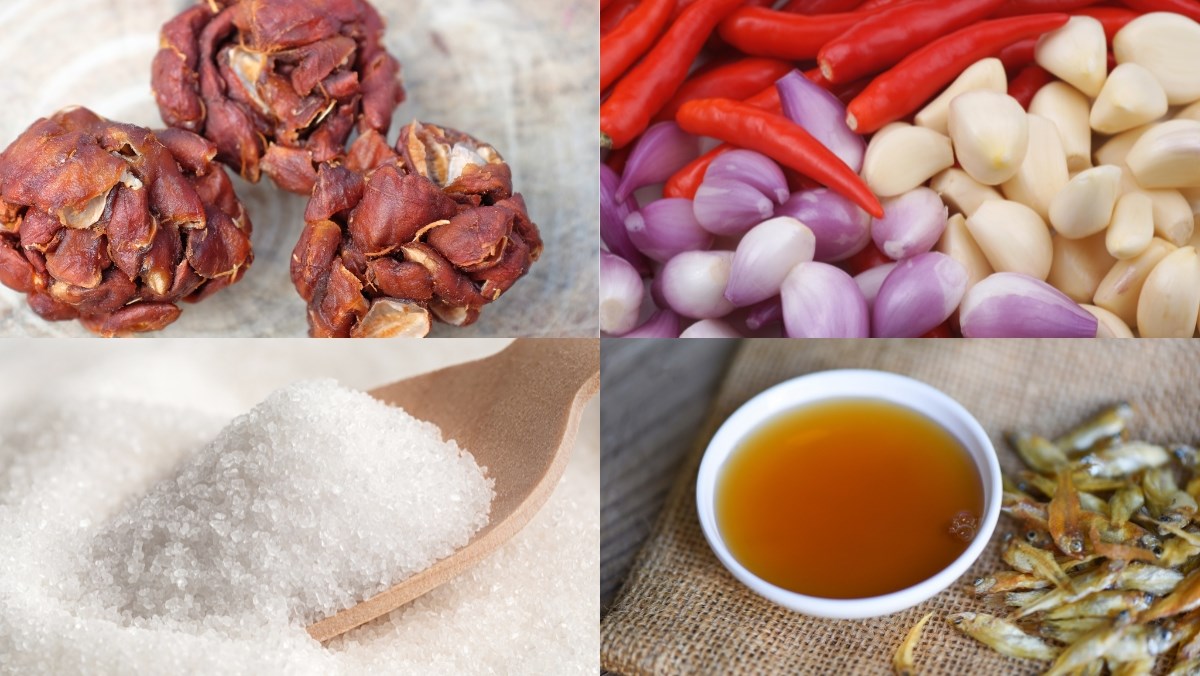 Nguyên liệu món ăn nước sốt me chấm thịt nướng