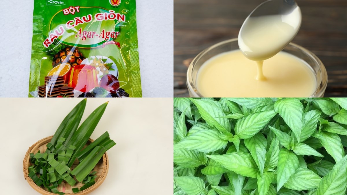 Nguyên liệu món ăn rau câu ngàn lớp