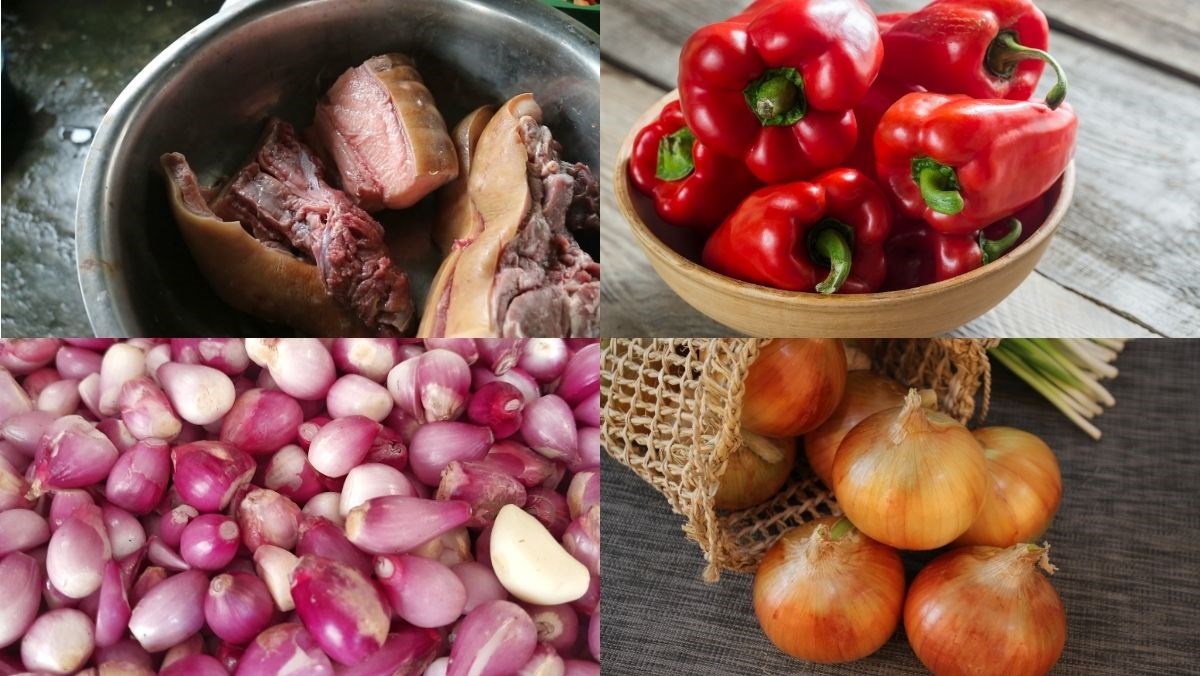 Nguyên liệu món ăn thịt ngựa xào