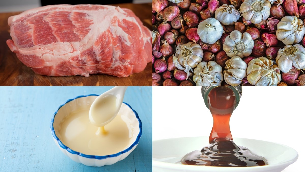 Nguyên liệu món ăn công thức ướp thịt nướng sữa đặc