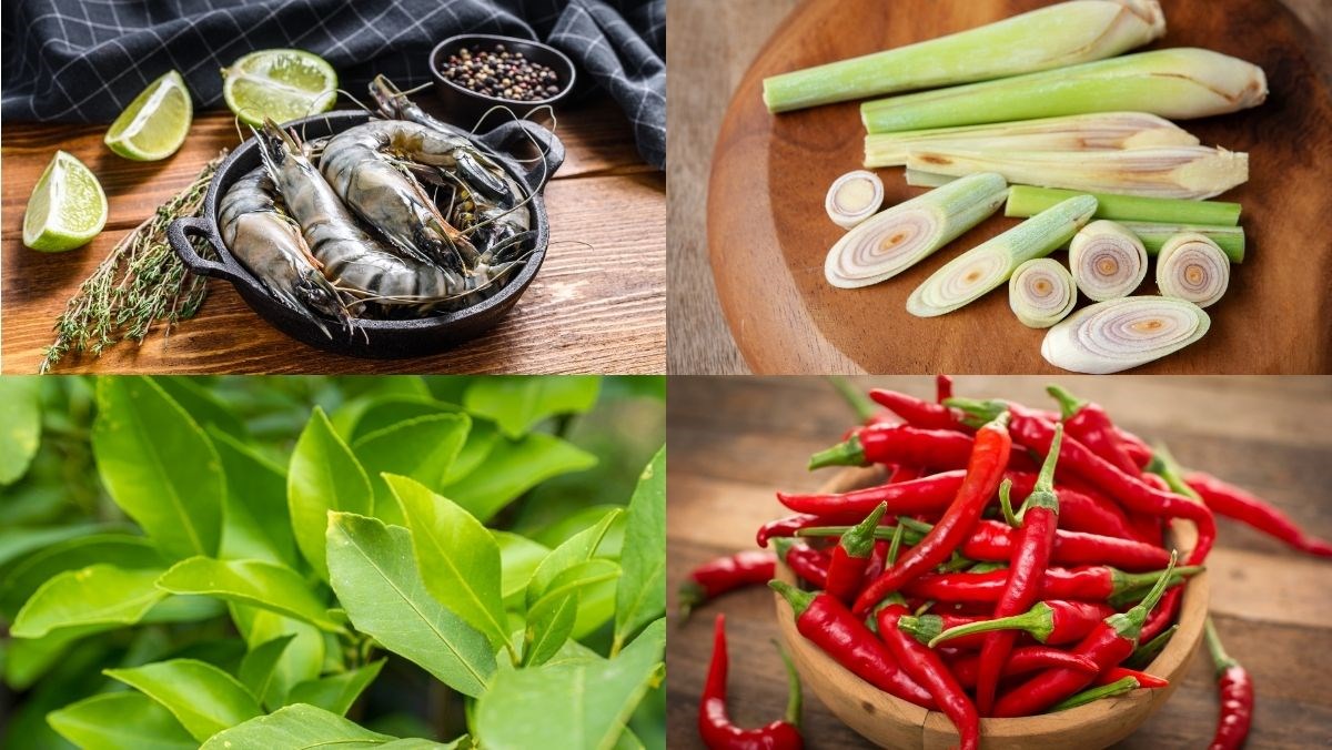 Nguyên liệu món ăn tôm hấp sả bia