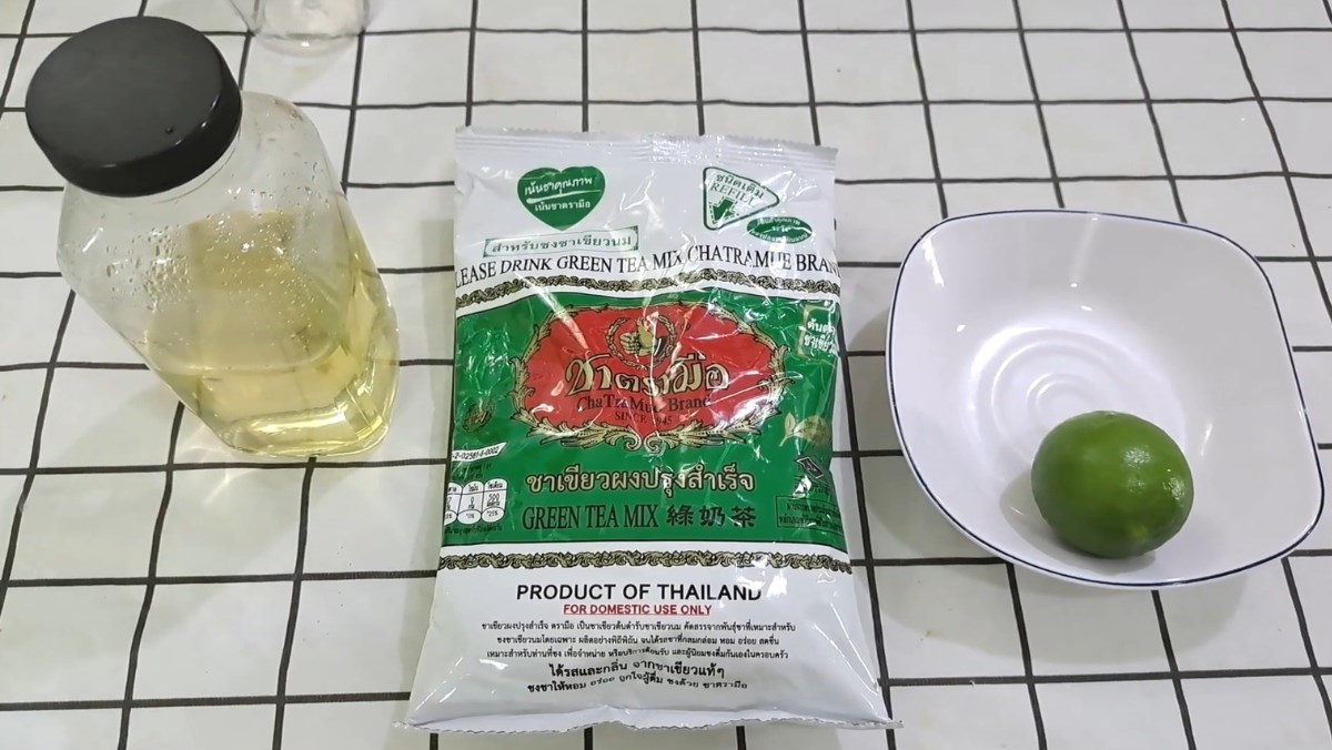 Nguyên liệu món ăn trà chanh thái xanh