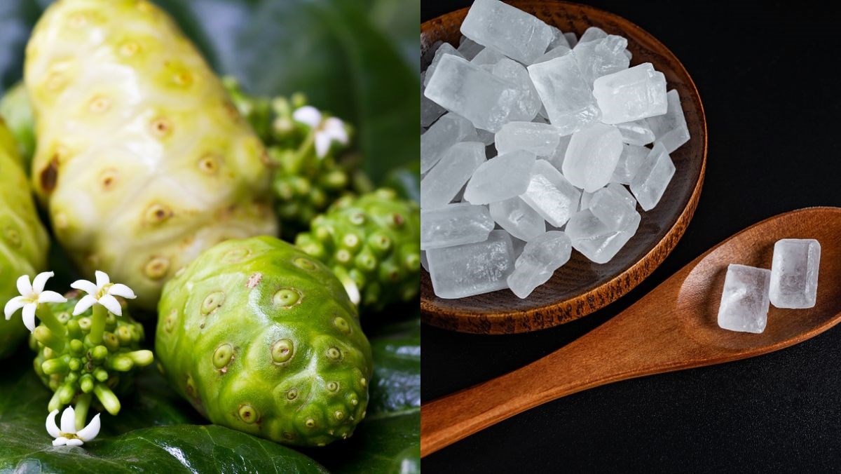 Nguyên liệu món ăn trái nhàu ngâm đường phèn