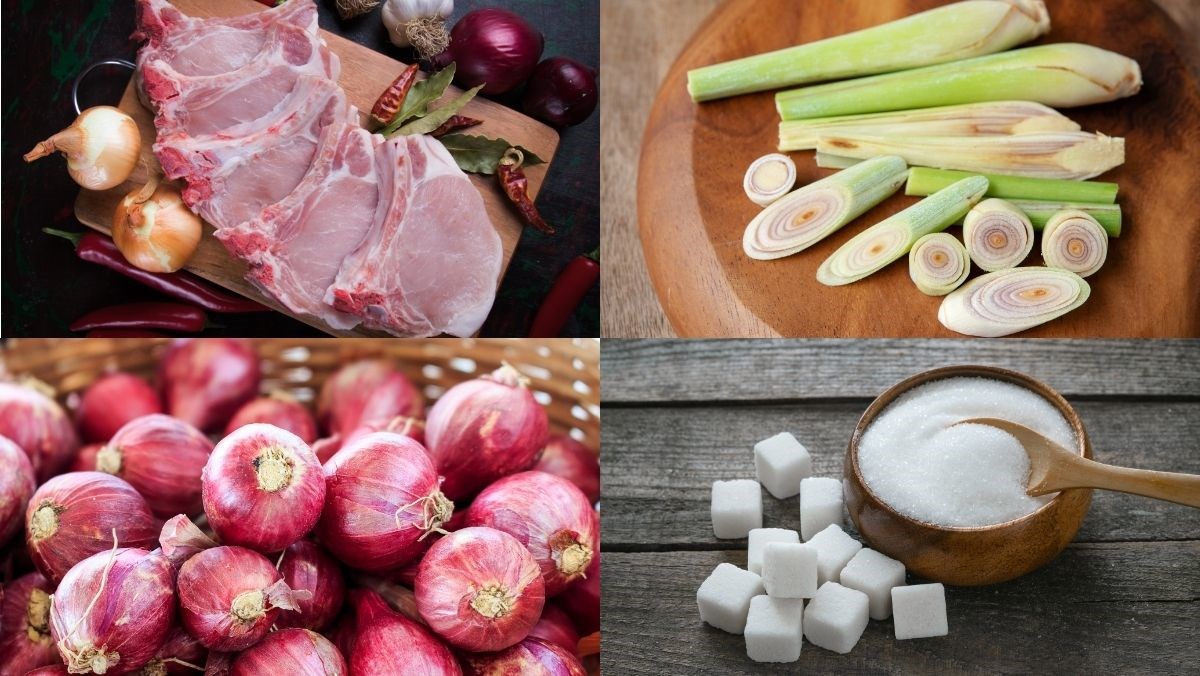 Nguyên liệu món ăn ướp thịt nướng cơm tấm