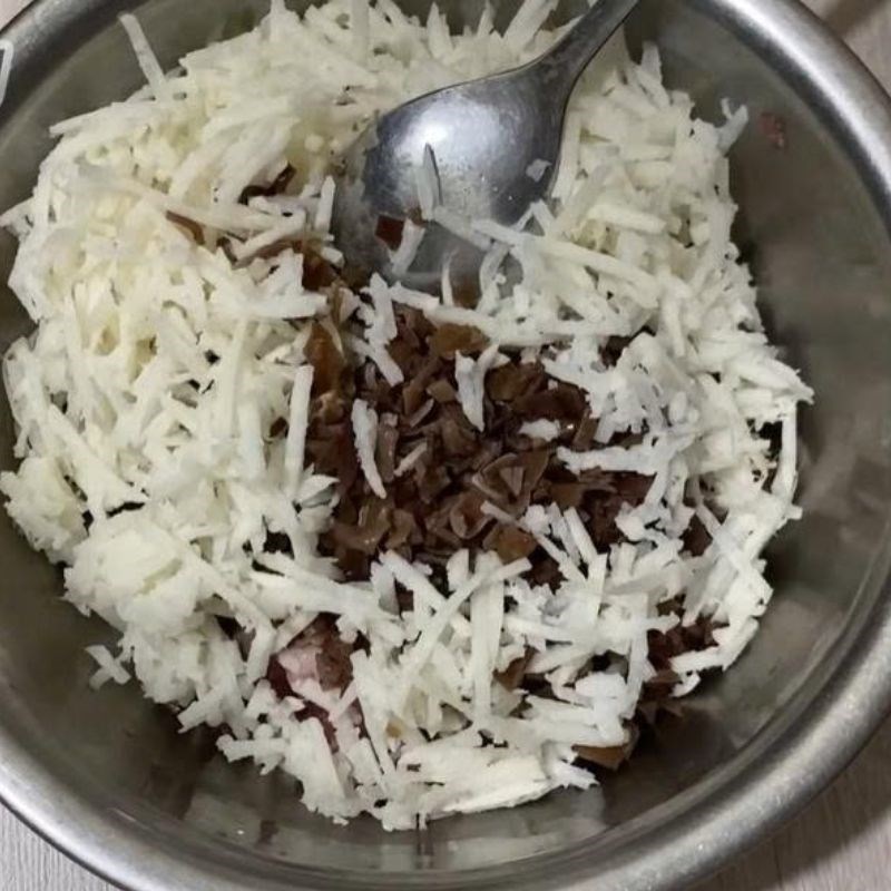 Bước 1 Chuẩn bị và ướp nhân bánh bao Bánh bao không cần bột nở