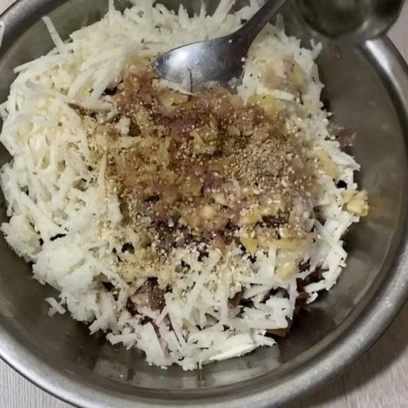 Bước 1 Chuẩn bị và ướp nhân bánh bao Bánh bao không cần bột nở