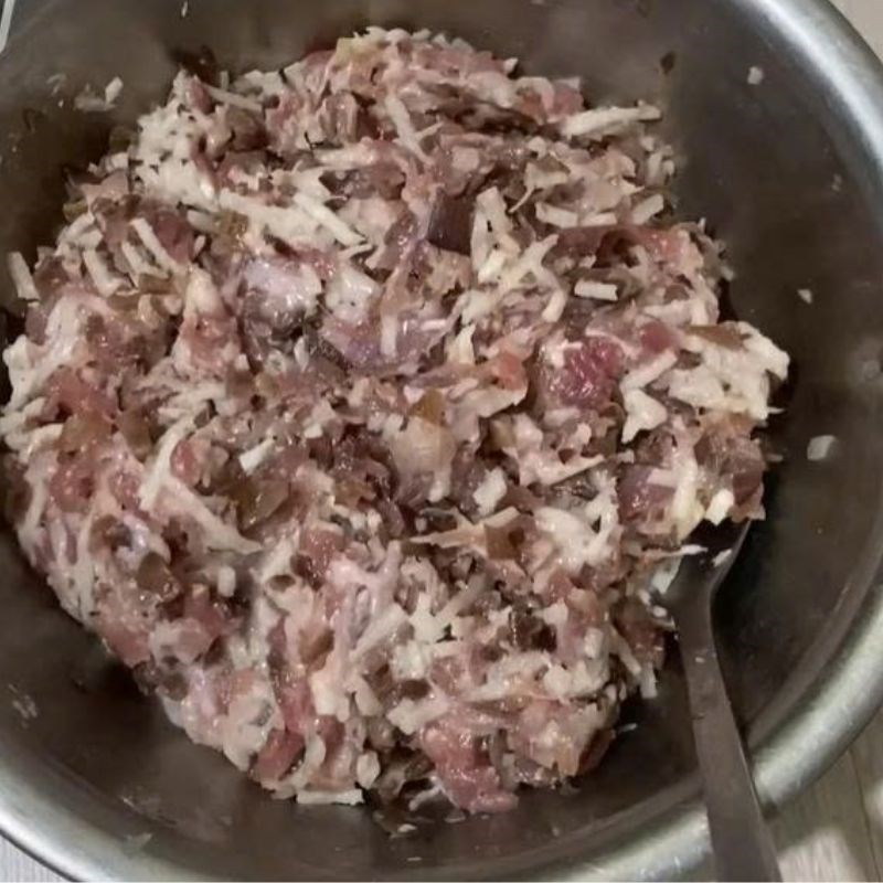 Bước 1 Chuẩn bị và ướp nhân bánh bao Bánh bao không cần bột nở