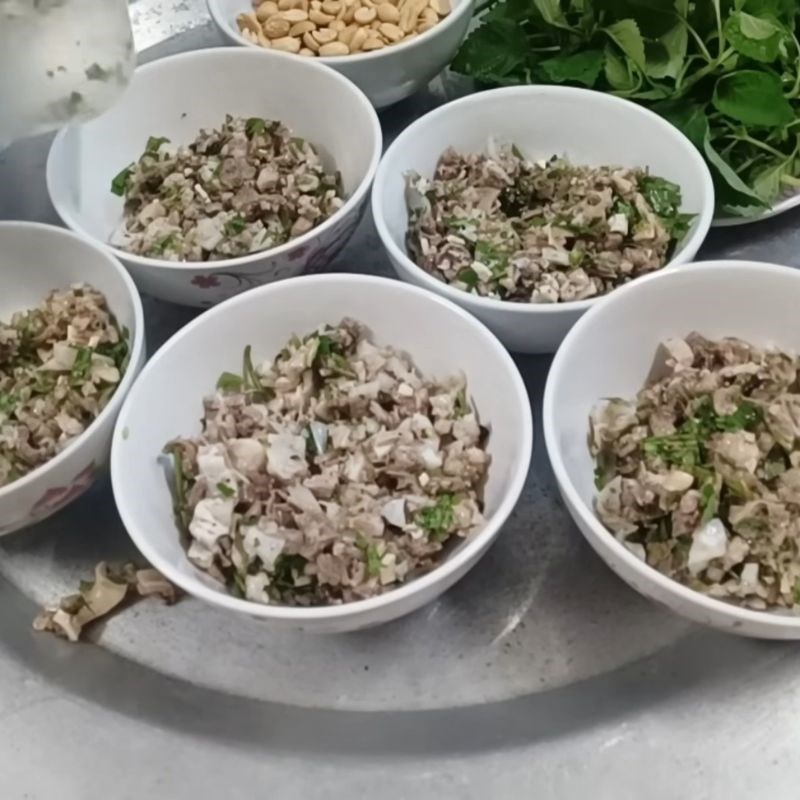 Bước 4 Cách hãm và đánh tiết canh lợn đông Tiết canh lợn