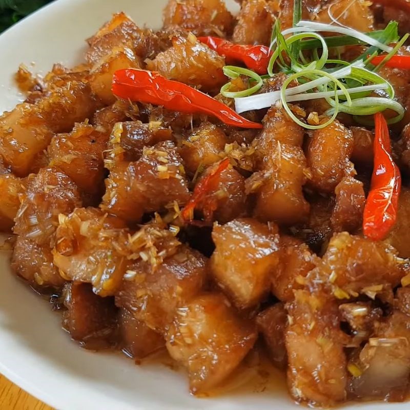 Bước 6 Thành phẩm Thịt xào mắm ruốc sả