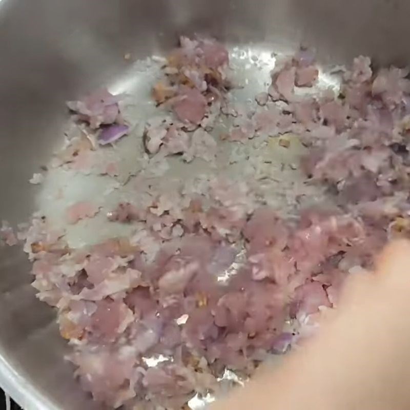 Bước 2 Cách nấu canh lá lốt thịt heo bằm Canh lá lốt nấu thịt heo