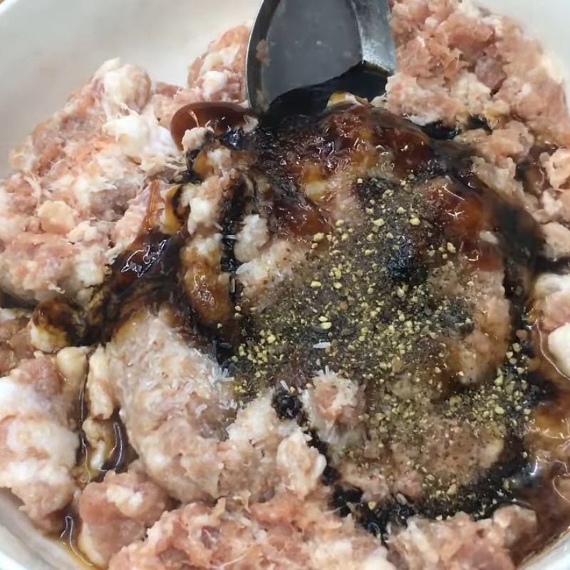 Bước 2 Cách ướp thịt xay làm chả viên bún chả Ướp chả nướng