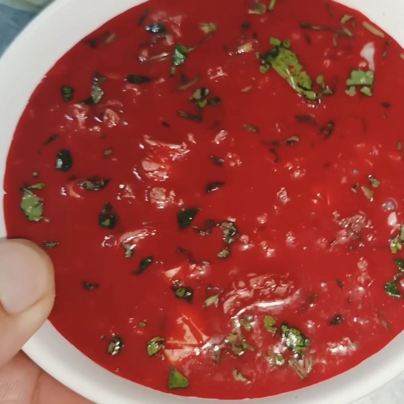 Bước 5 Chờ tiết đông và trang trí Tiết canh lợn