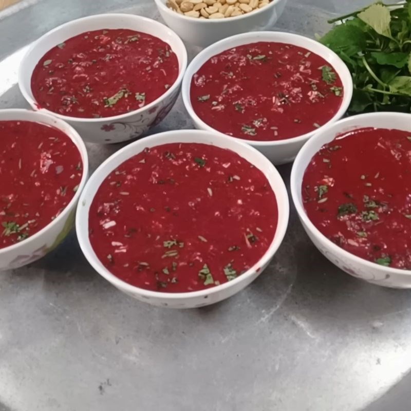 Bước 5 Chờ tiết đông và trang trí Tiết canh lợn